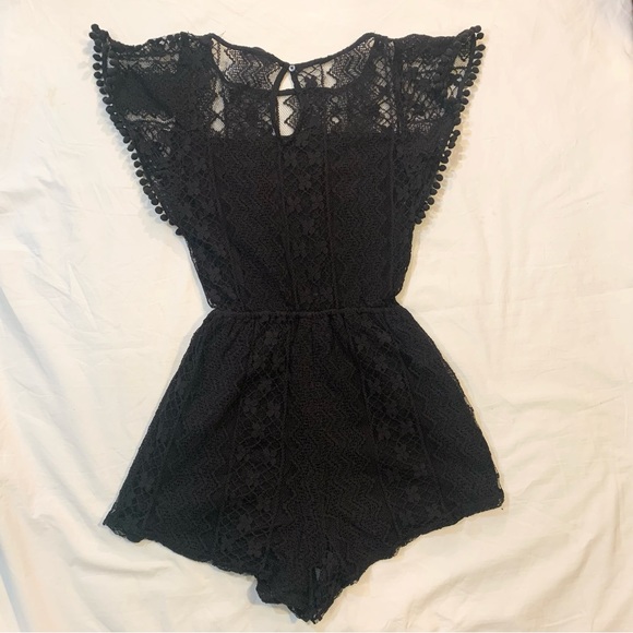 Abercrombie & Fitch Black Lace Romper Women's Size Small - Picture 8 of 10